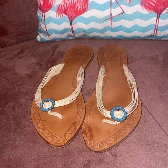 Yellow box flip flops  - Picture 1 of 7